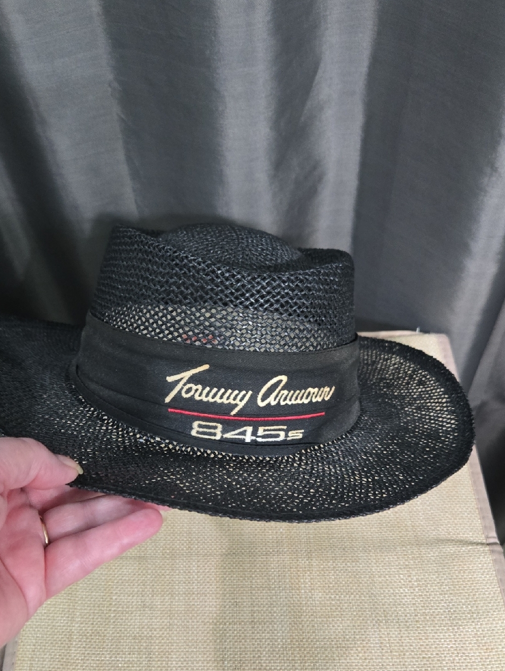 845s Black Mesh Golf Hat